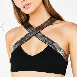 Club Exx - Queendom Reign Ponte Top, black size M